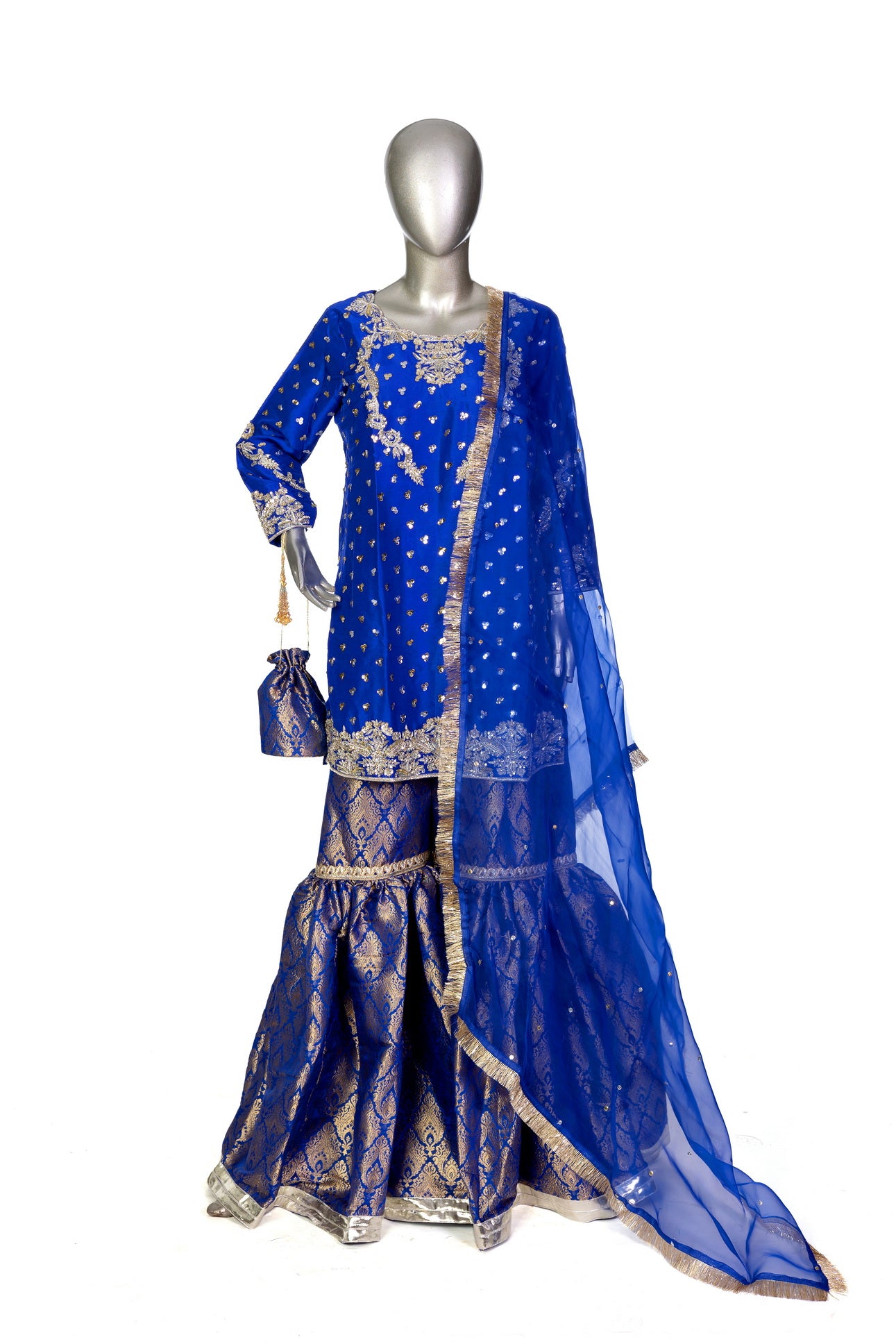 Twilight Blue-Pakistani Festive Embroidered outfit for celebrations