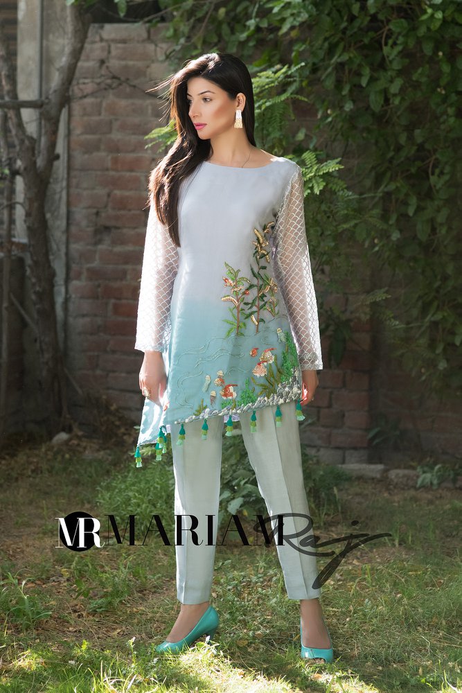 Sky Bliss-Custom-made Pakistani Luxury Pret Outfit