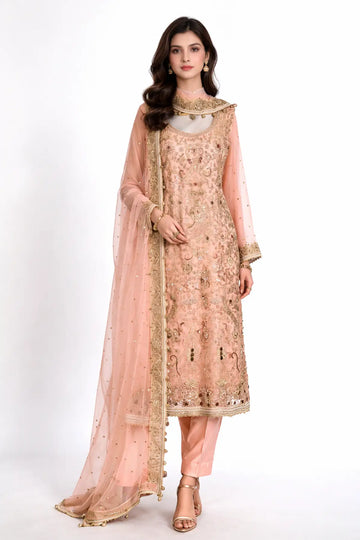 Amber- Pure Chiffon Pakistani Wedding Outfit