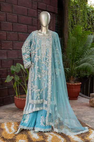 Avelin – Luxury Teal Pakistani Formal Suit with Hand Embellishment for Canada