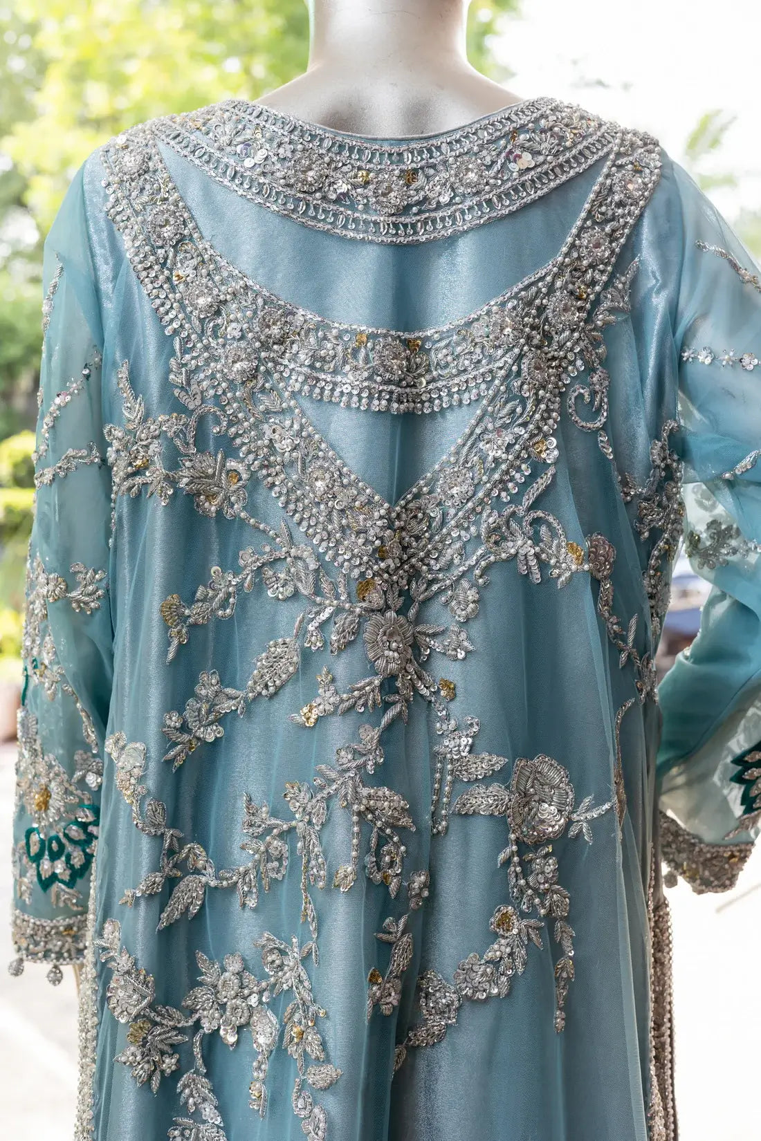 Avelin – Luxury Teal Pakistani Formal Suit with Hand Embellishment for Canada