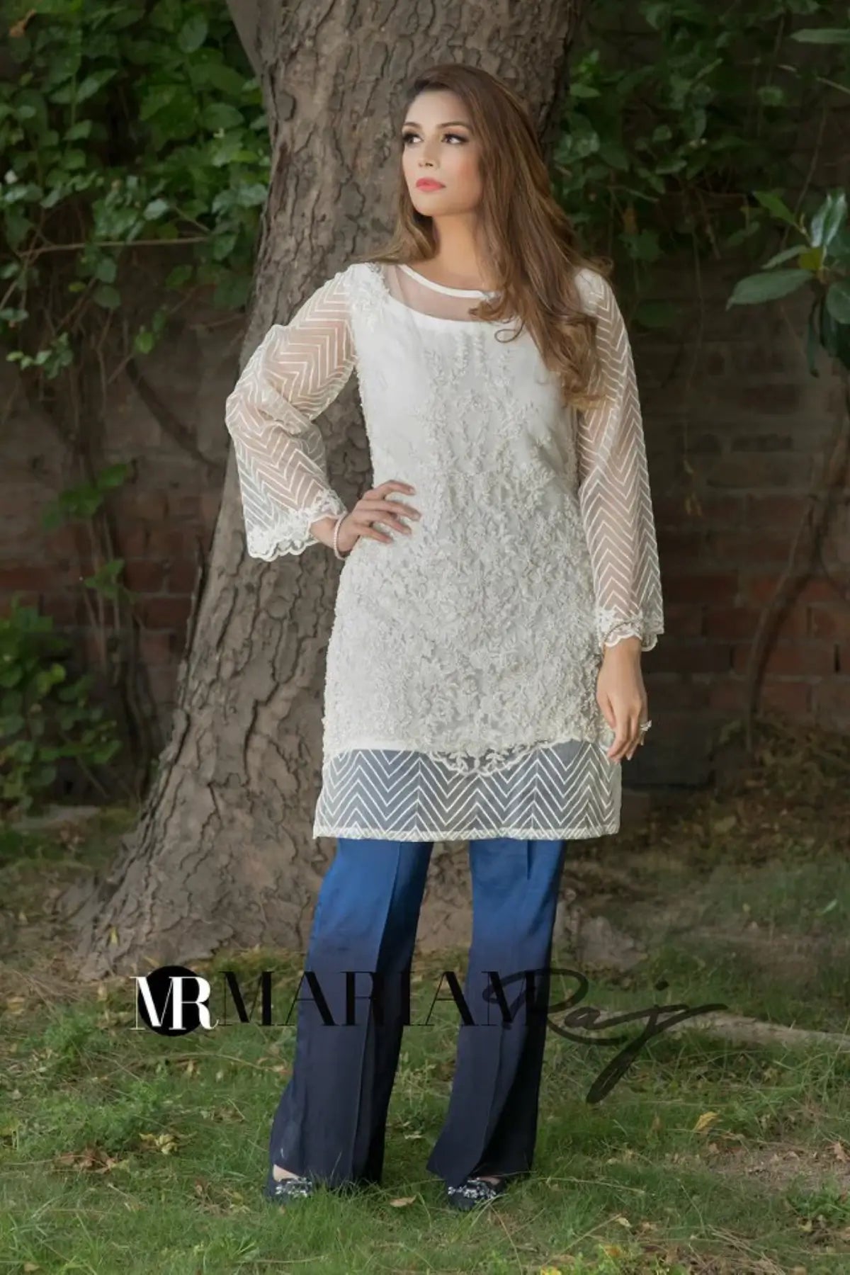 Azure Whispers-Pakistan Designer Embroidered Shalwar Kameez