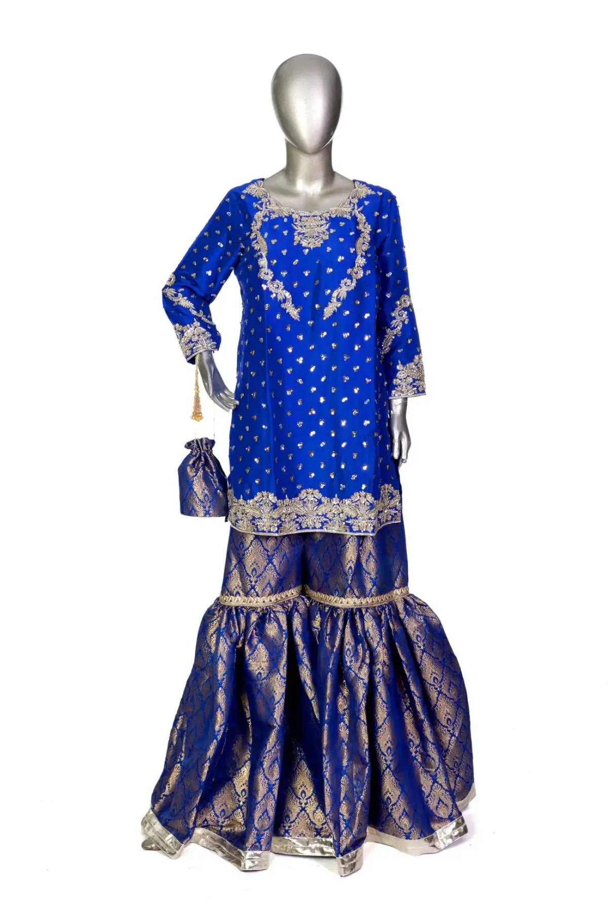 Twilight Blue-Pakistani Festive Embroidered outfit for celebrations