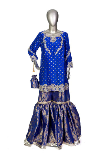 Twilight Blue-Pakistani Festive Embroidered outfit for celebrations
