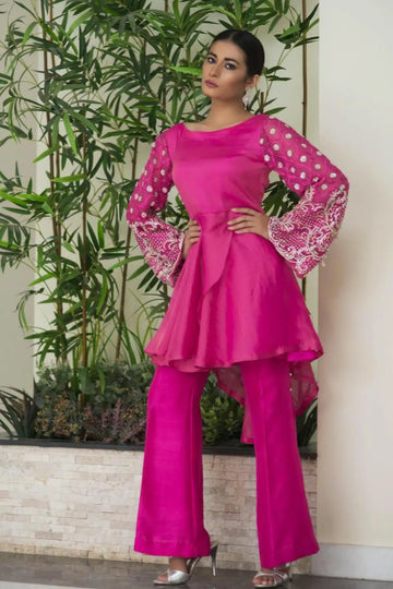 Berry Pink- Pakistani Designer Peplum