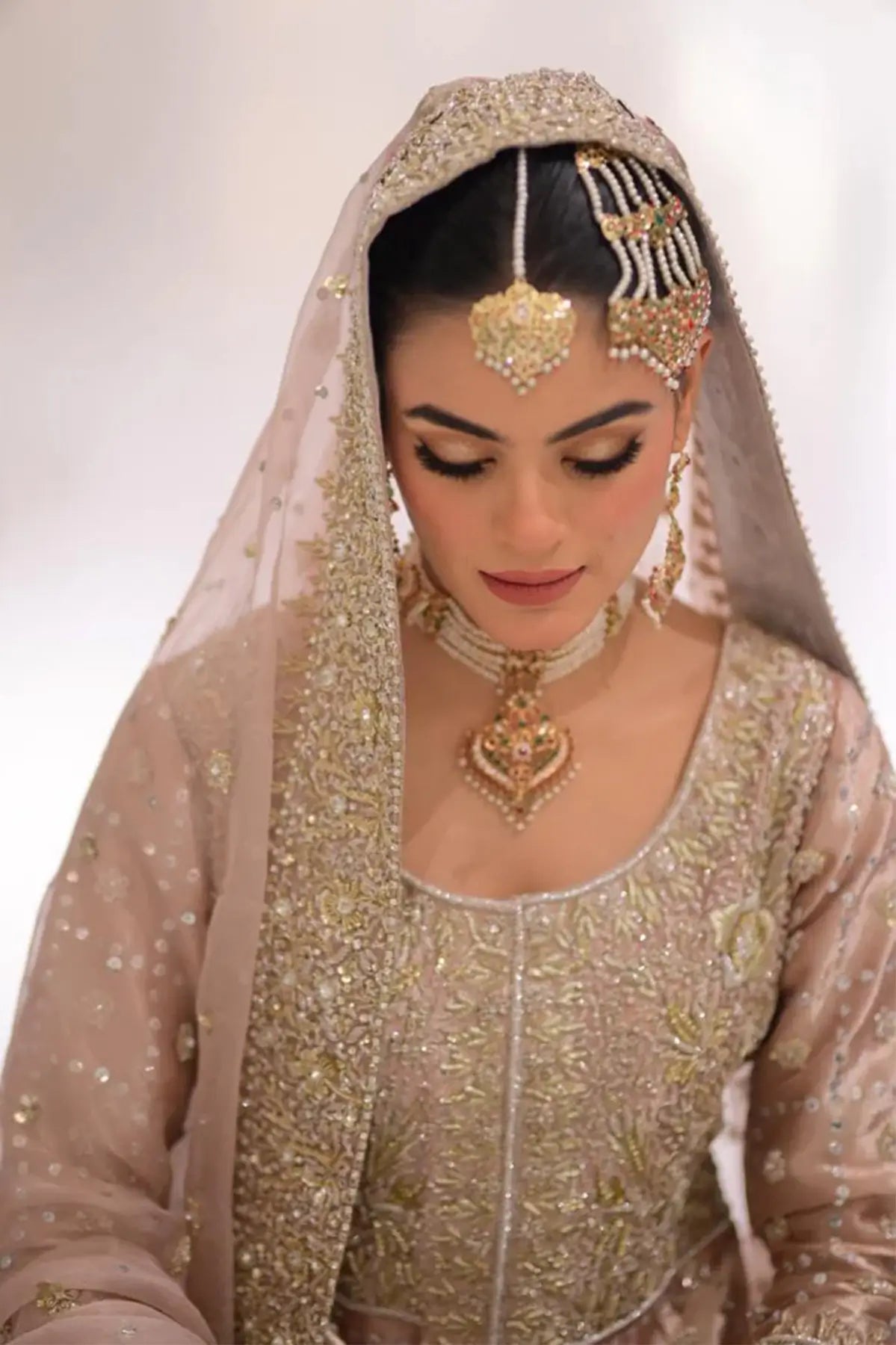 Blush Rose – Soft Pink Pakistani Bridal Lehenga for Reception | Designer Wear by MariamRaj
