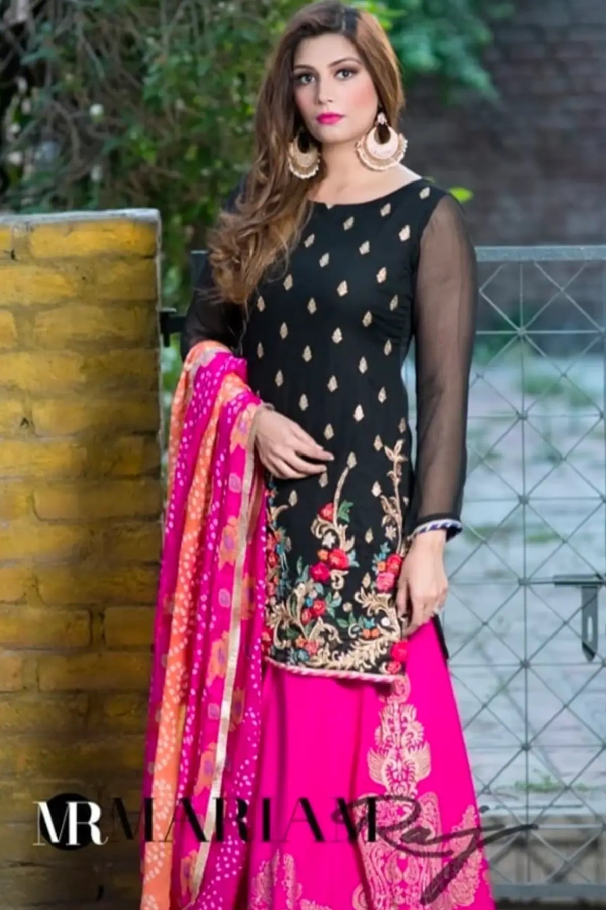 Bold Blossom- Elegant Pakistani Partywear Dresses