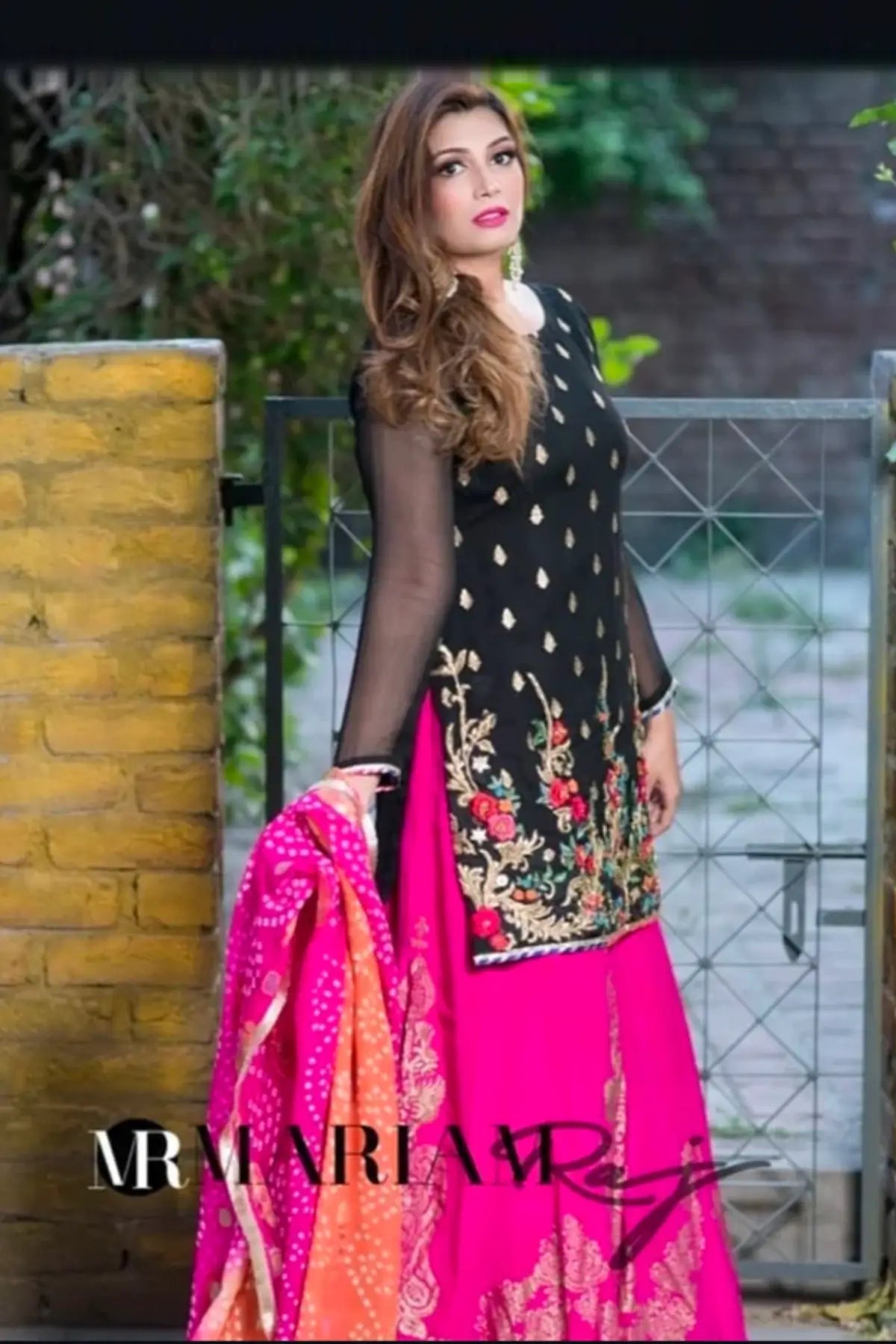 Bold Blossom- Elegant Pakistani Partywear Dresses