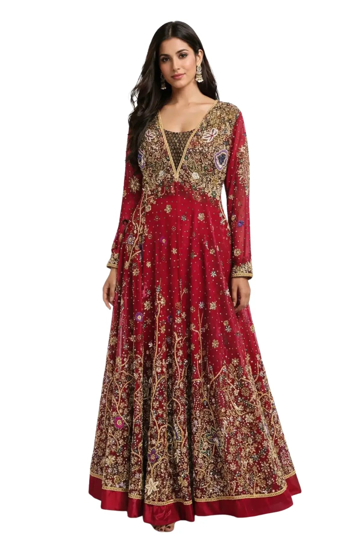 Crimson- Pakistani Formal Anarkali Frock