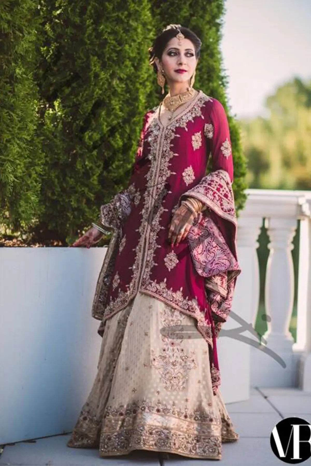 Crimson Radiance – Deep Red Bridal Lehenga for Pakistani Weddings | Designer Wear by MariamRaj