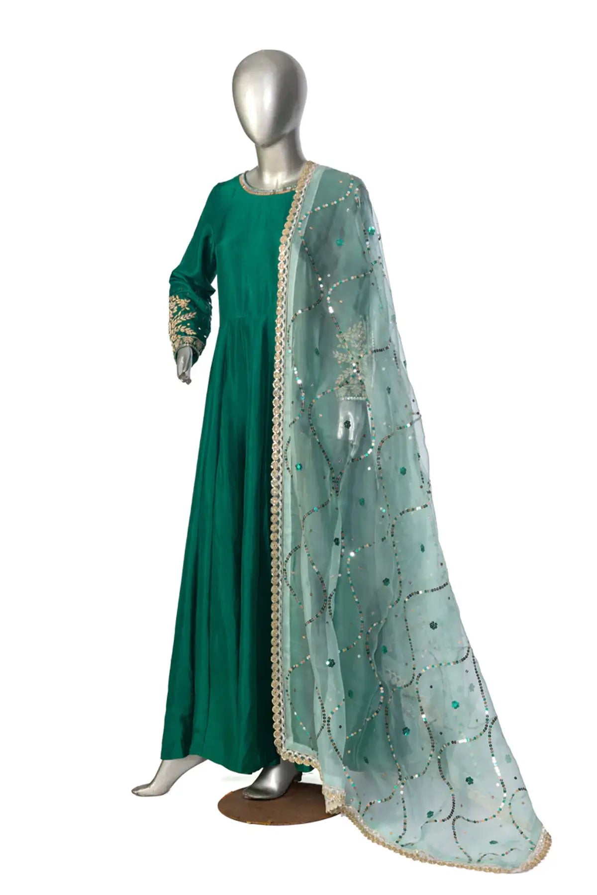 Dilkashi – Handcrafted Raw Silk Anarkali Dress for USA and UK Customers