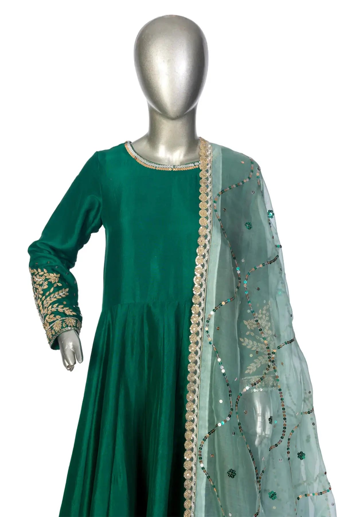 Dilkashi – Handcrafted Raw Silk Anarkali Dress for USA and UK Customers