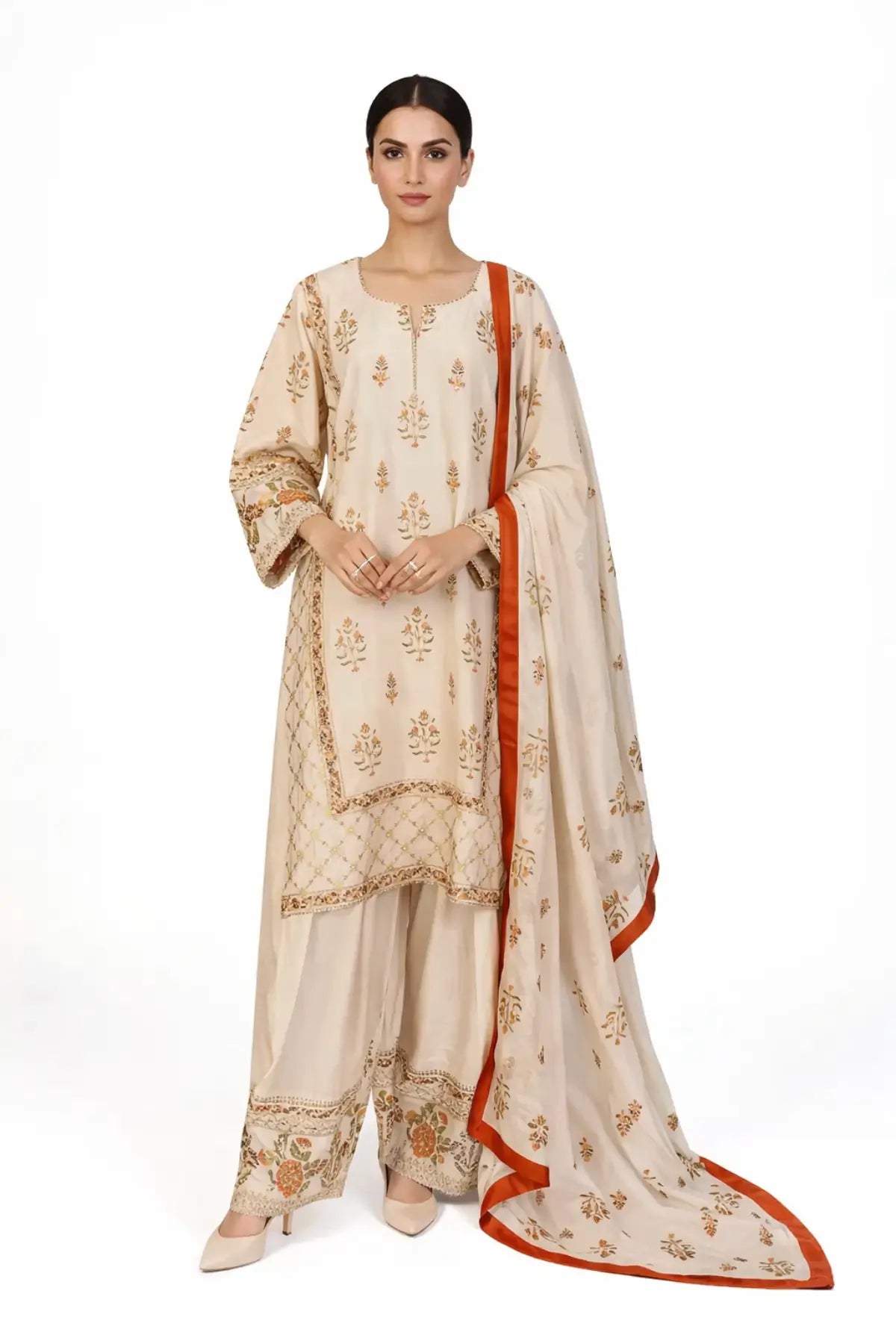 Elisa – Designer Silk Shalwar Kameez for Formal Dinners & Gatherings