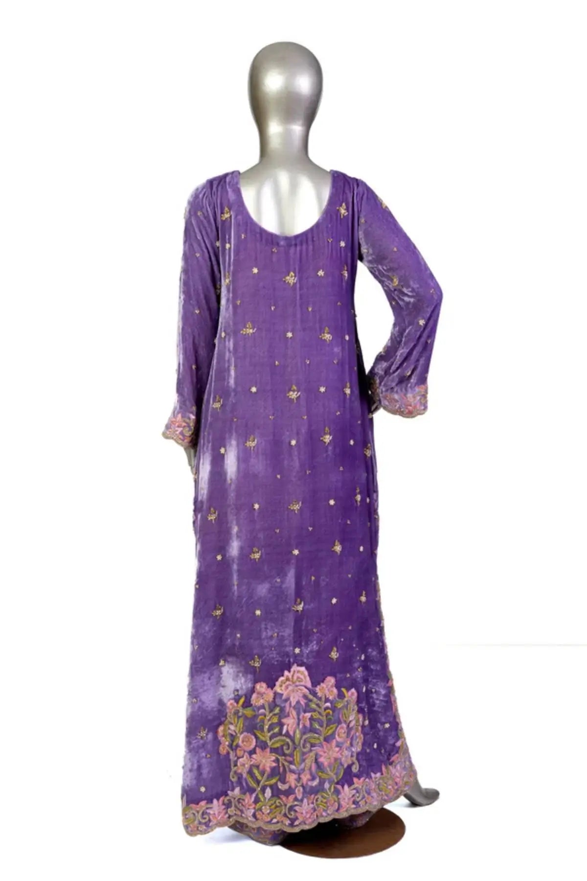 Elysian-Designer velvet wedding outfit with fine craftsmanship