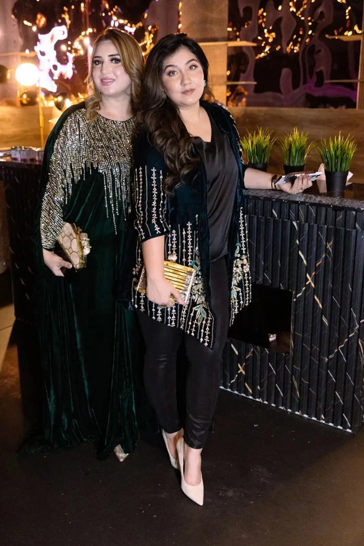 Emerald Enchantment- Designer Emerald Green Velvet kaftan for Festive Wear