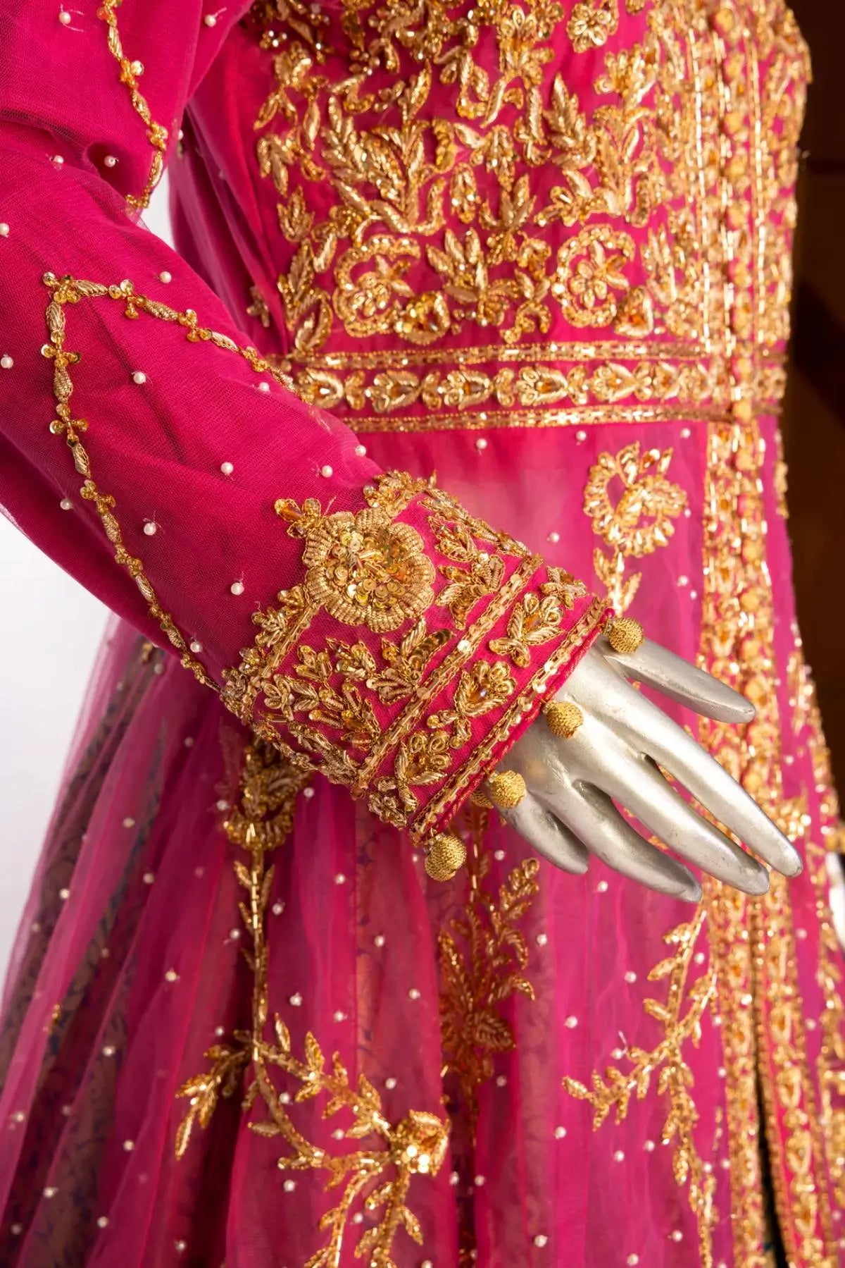 Fushia- Beautiful Hand Embellished Gharara Suit