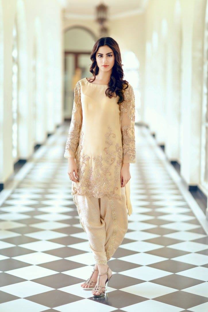 Goldie Locks- Latest Net Organza Hand Embellished Shirt with Tulip Pants
