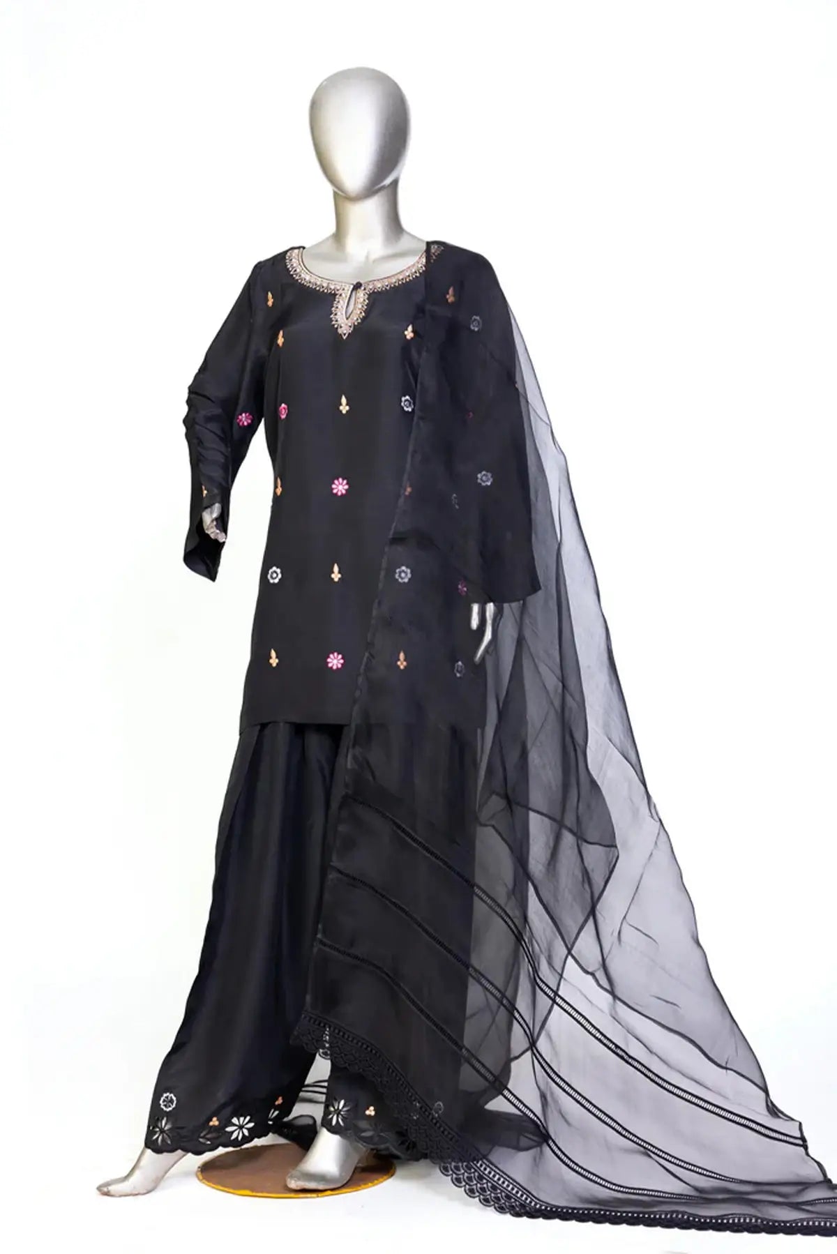 Gul –Luxury Black Farshi Shalwar Outfit for Women