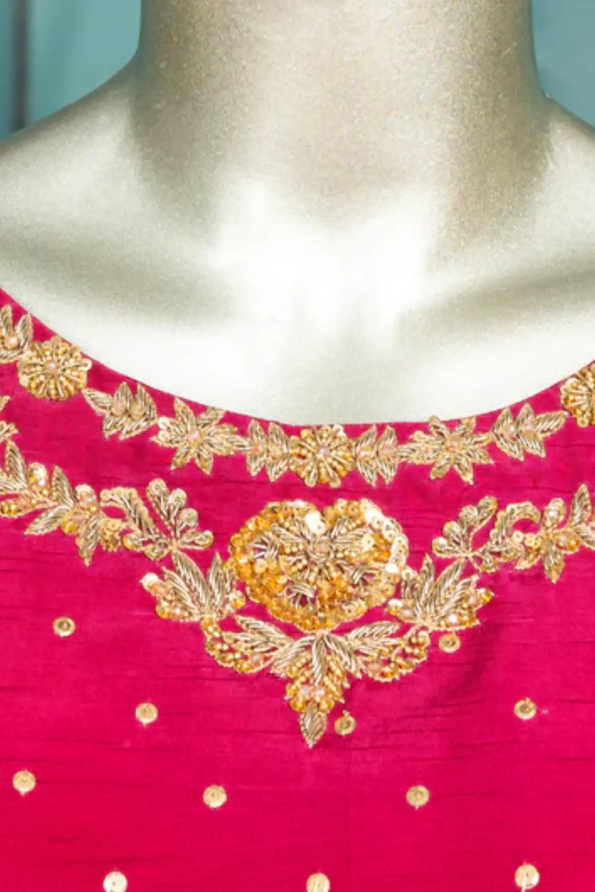 Gulaab- Red and Gold Traditional Pakistani Shalwar Suit
