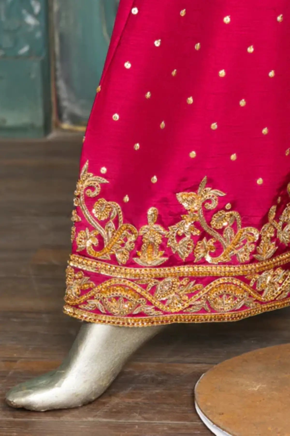 Gulaab- Red and Gold Traditional Pakistani Shalwar Suit