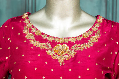 Gulaab- Red and Gold Traditional Pakistani Shalwar Suit