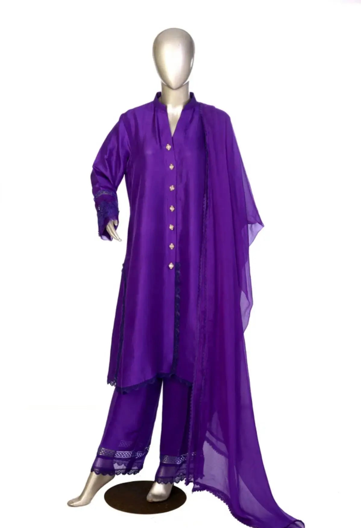 Imperial Purple- Luxury Pakistani Silk Suit for Women