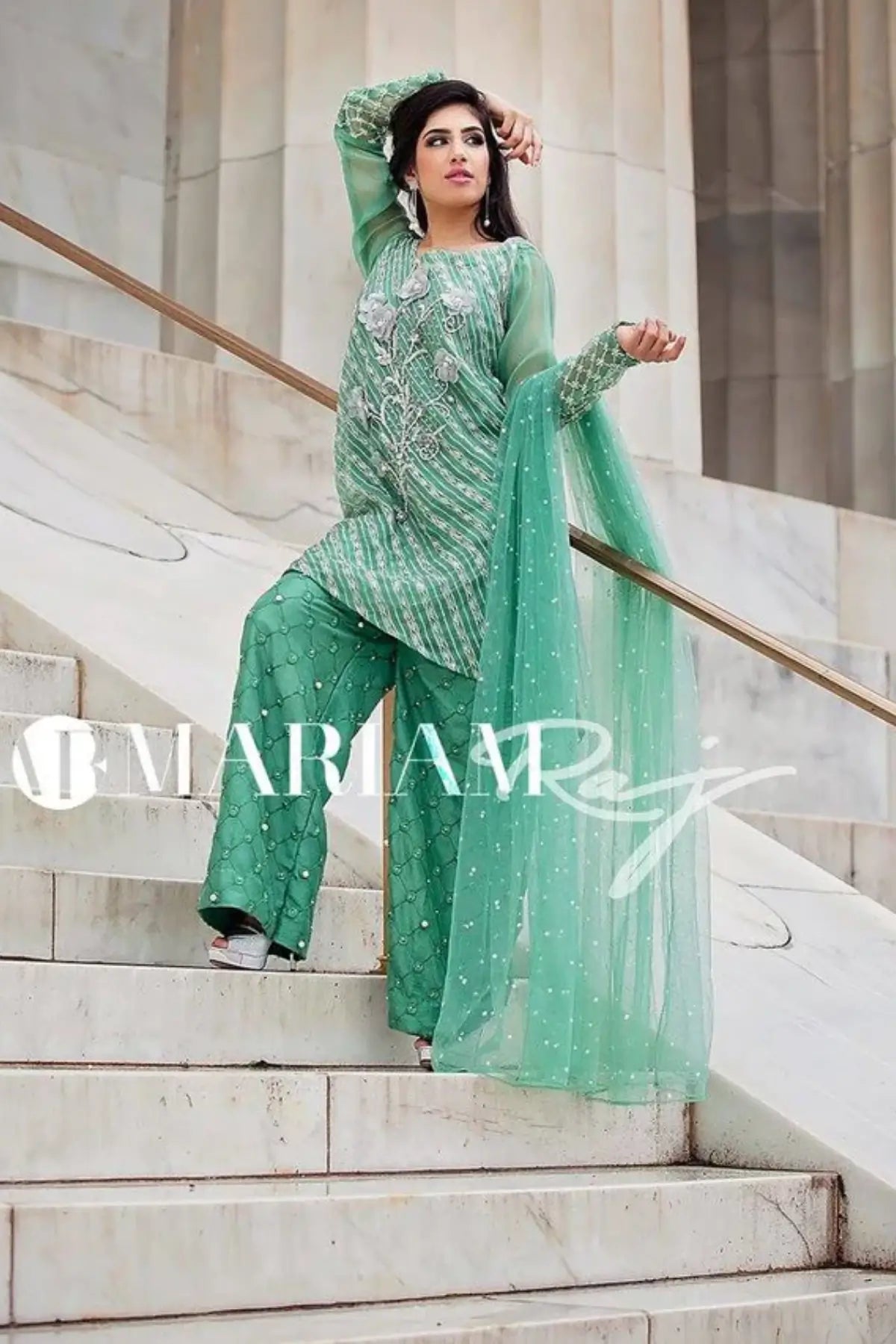 Jade Love-Luxury Custom Made Pakistani Party Dresses for Special Occasions