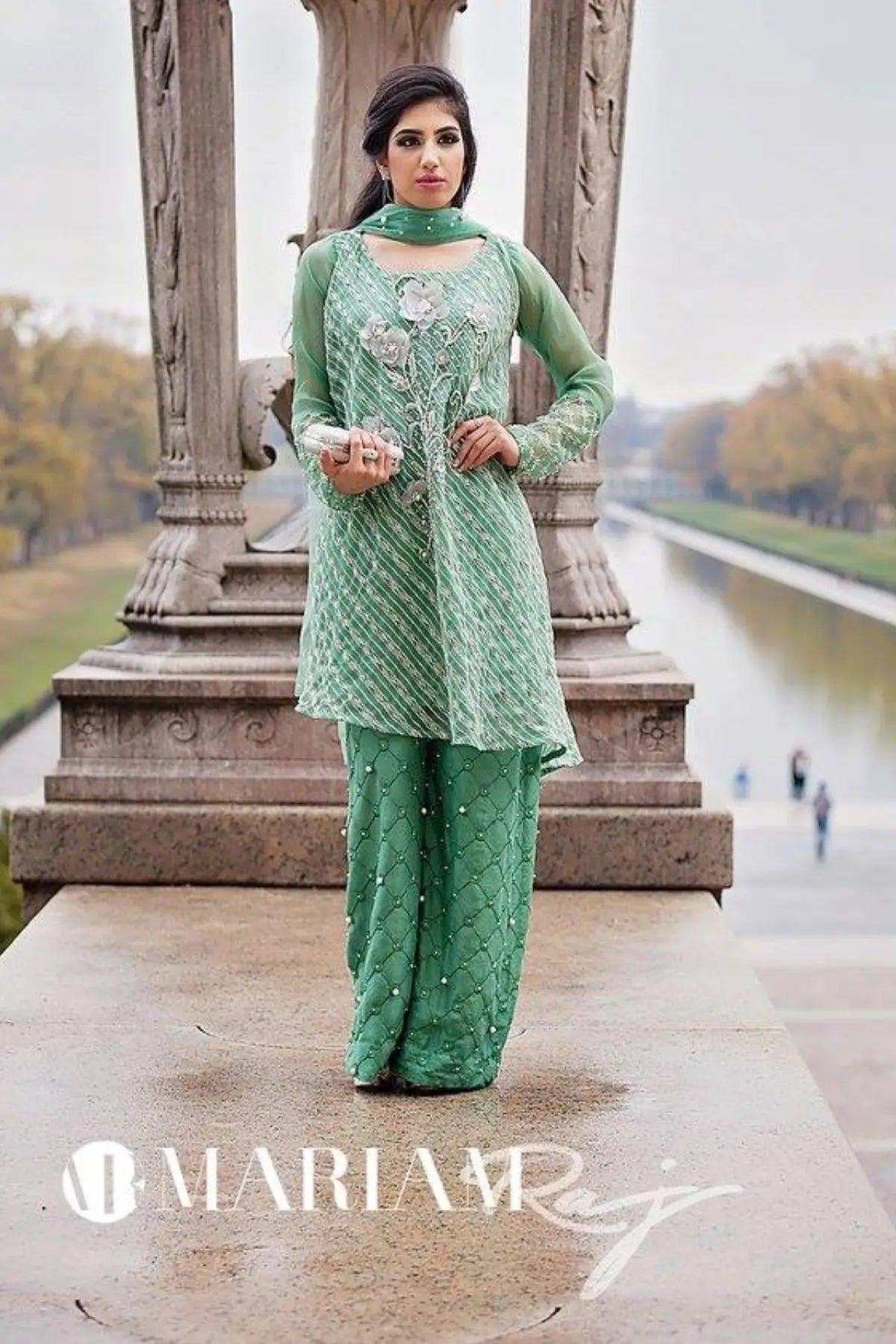 Jade Love-Luxury Custom Made Pakistani Party Dresses for Special Occasions