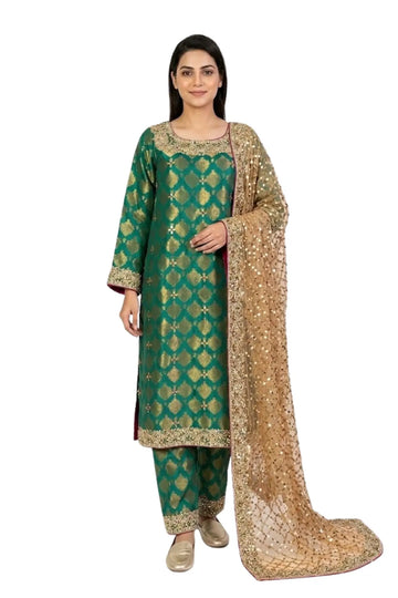Jade Allure-Pakistani Traditional Embellished Wedding Formal