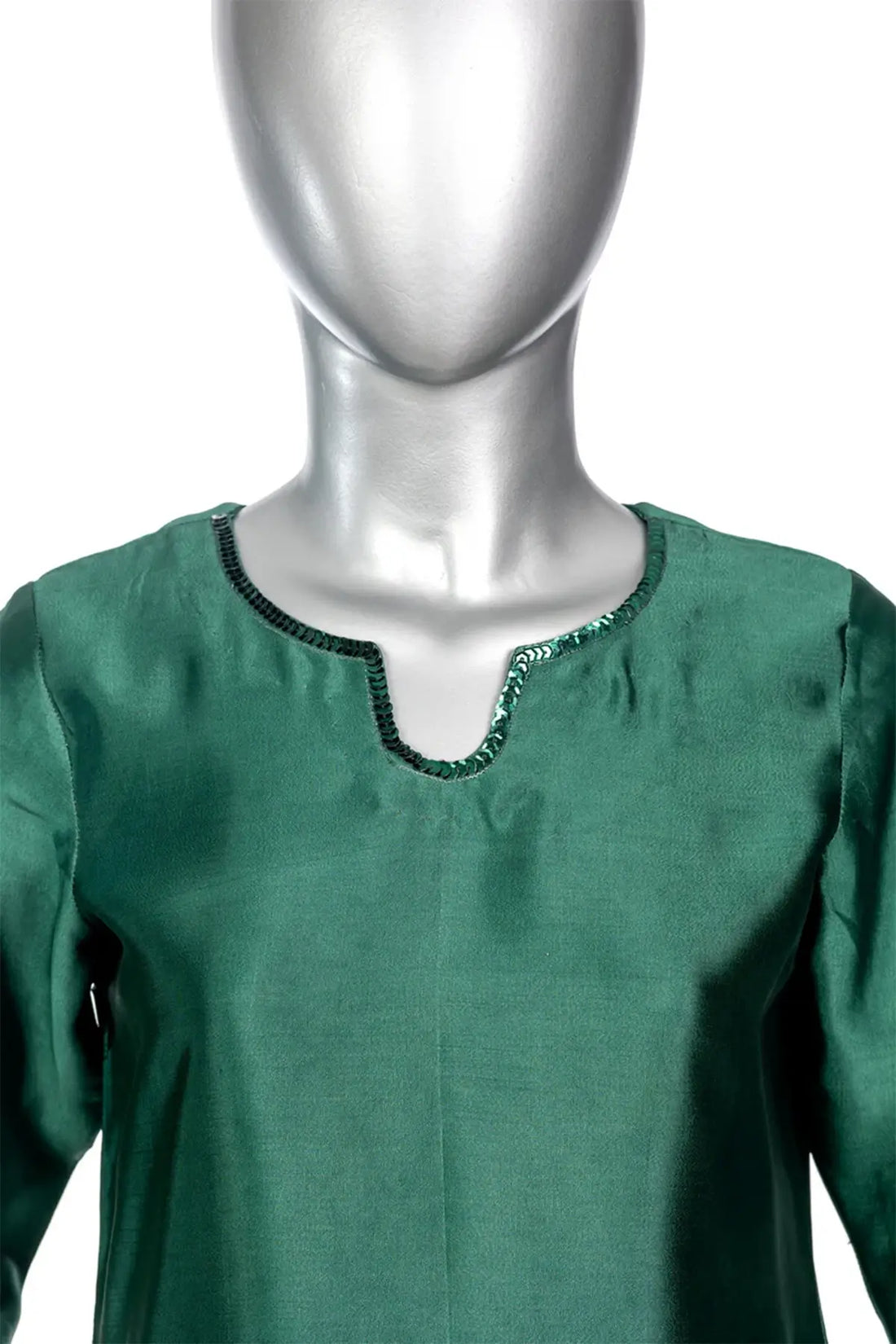 Kaneez – Order Sheesha Silk Green Farshi Shalwar Formal Outfit Online