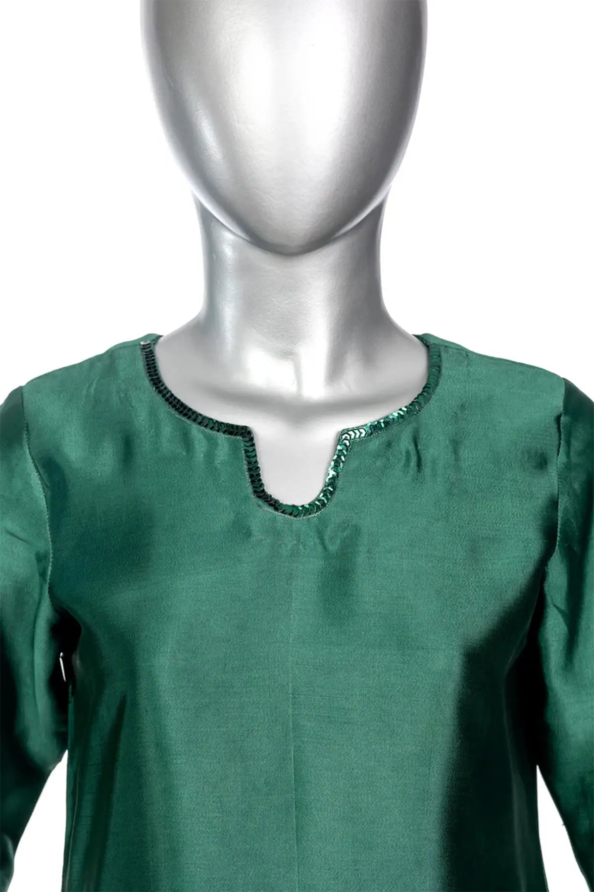 Kaneez – Order Sheesha Silk Green Farshi Shalwar Formal Outfit Online