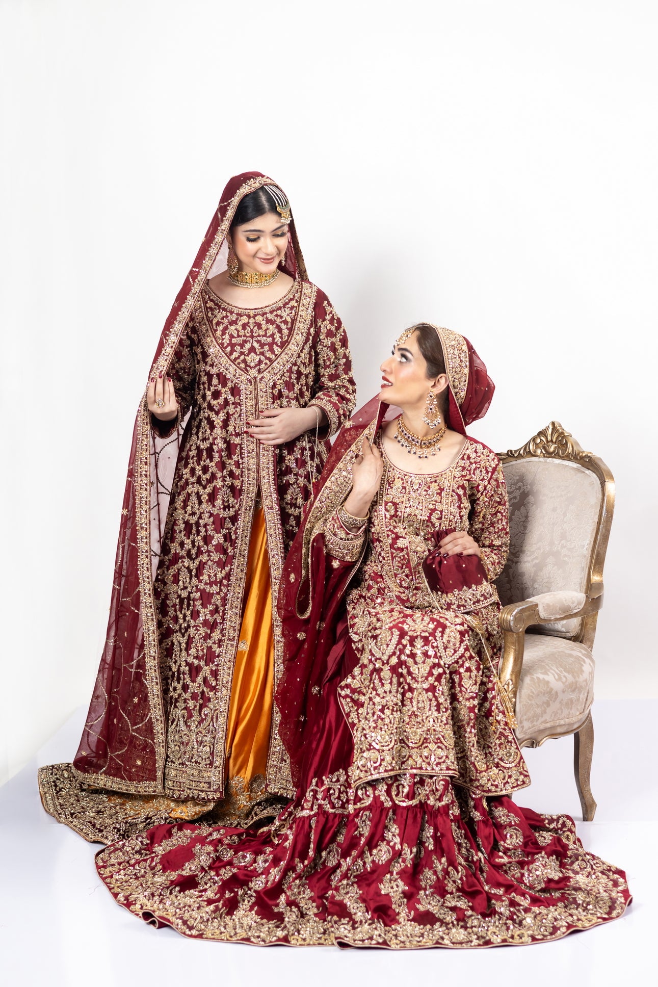 MariamRaj Kavya Royal Red Raw Silk Farshi Lehnga with Net Organza Dupatta