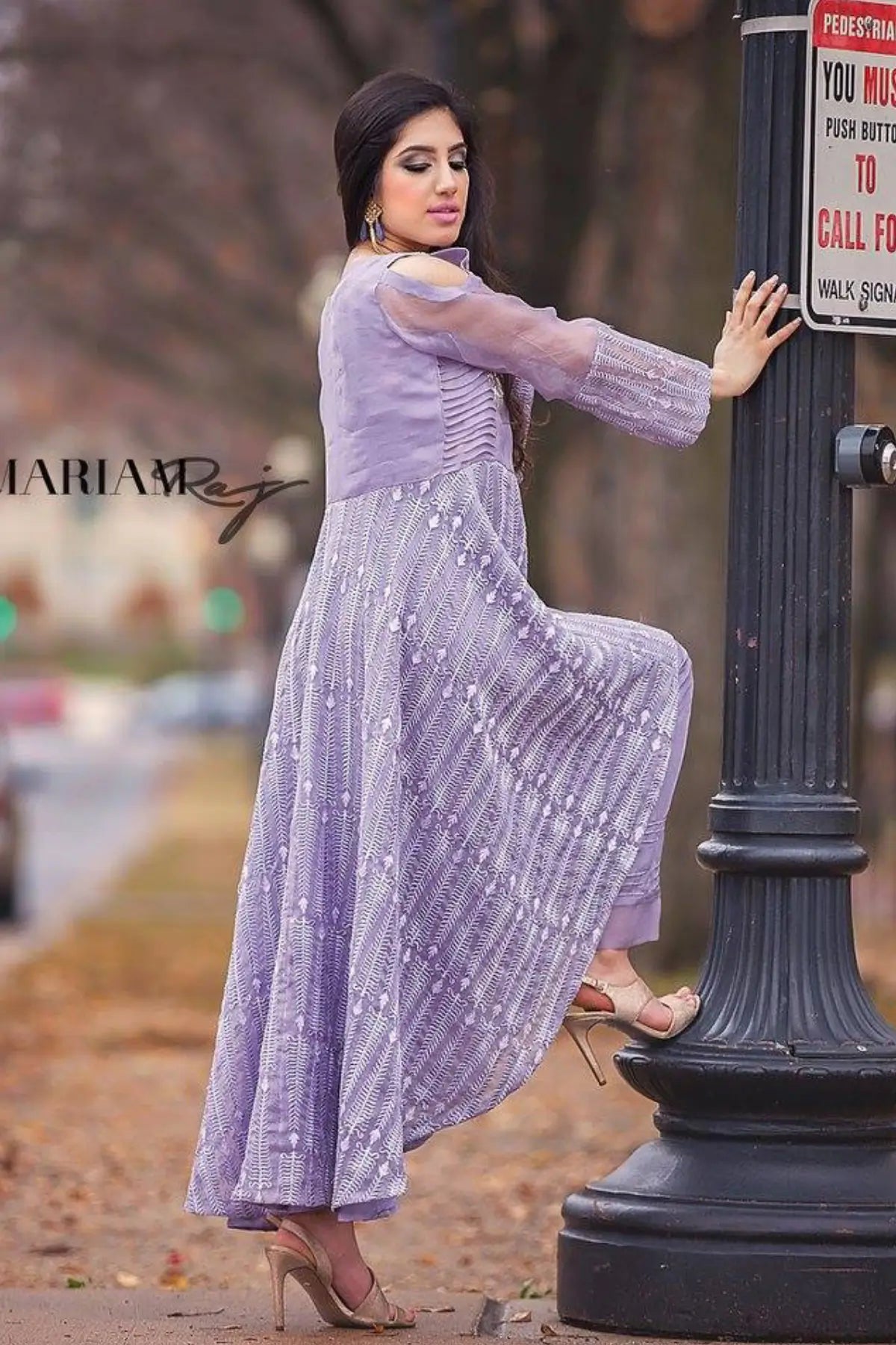 Lavender Love- Pakistani Embroidered Party Wear Dress