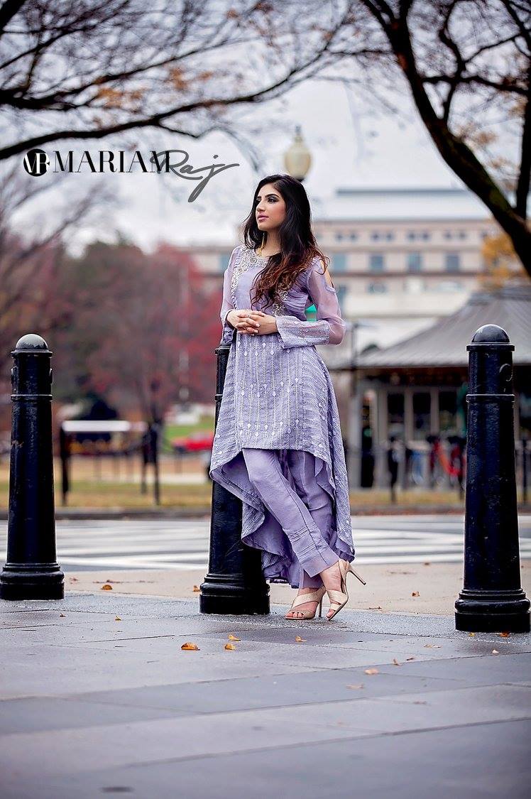 Lavender Love- Pakistani Embroidered Party Wear Dress