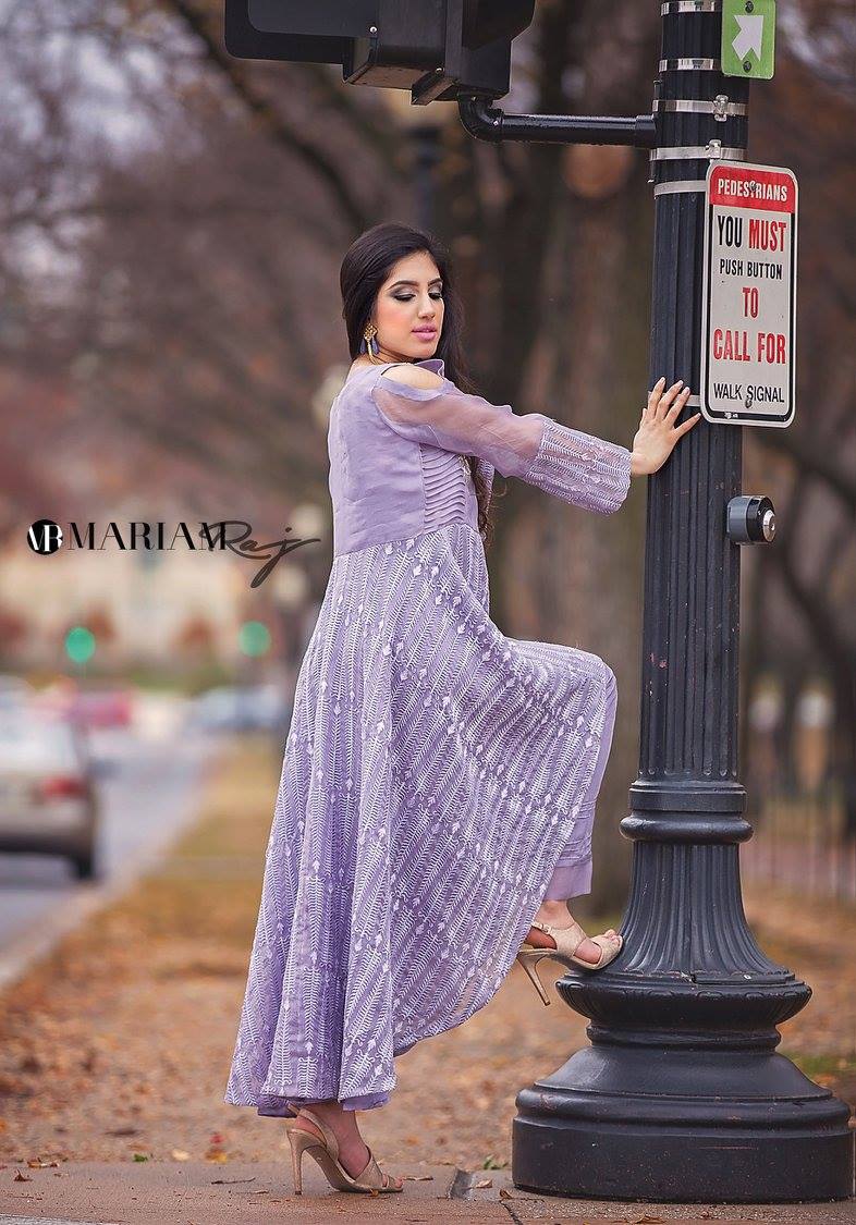 Lavender Love- Pakistani Embroidered Party Wear Dress
