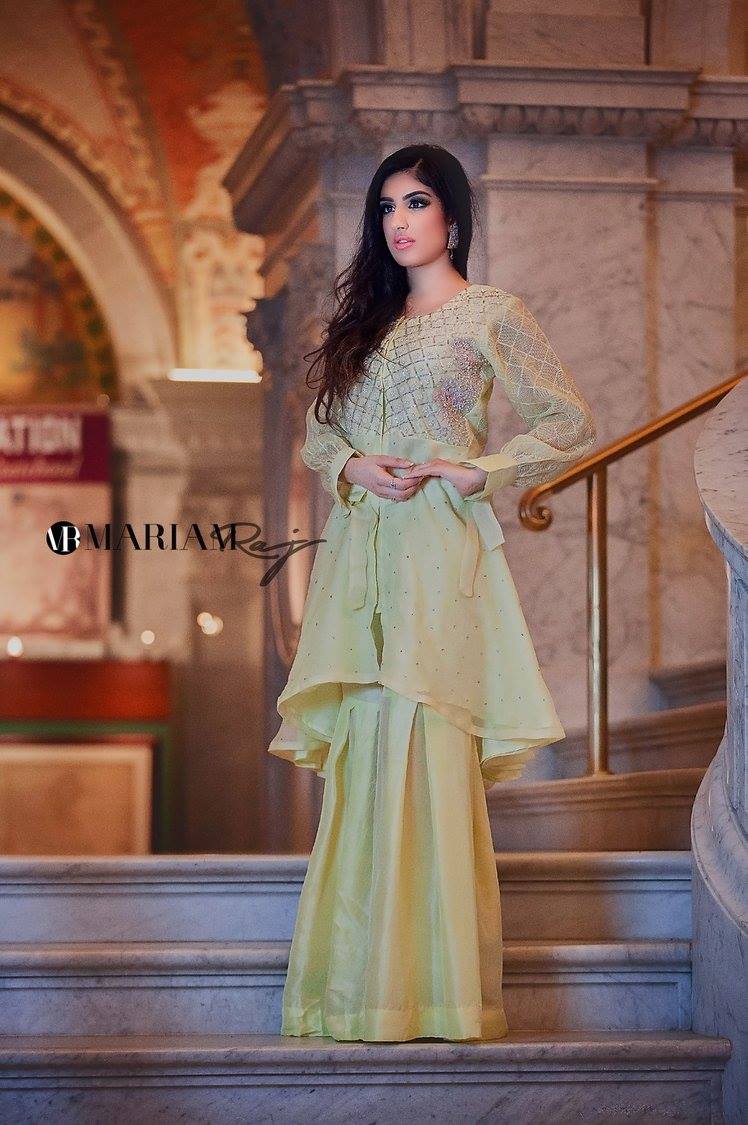 Lemonade- Hand Embellished Peplum with Silk Peplum pants