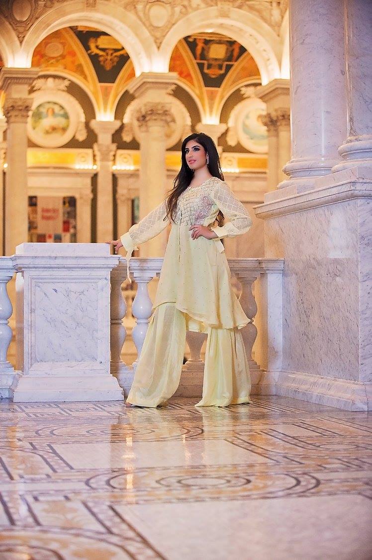 Lemonade- Hand Embellished Peplum with Silk Peplum pants