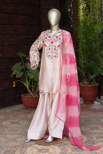 Liyana - Elegant Pink Embroidered Outfit for Festive Occasions