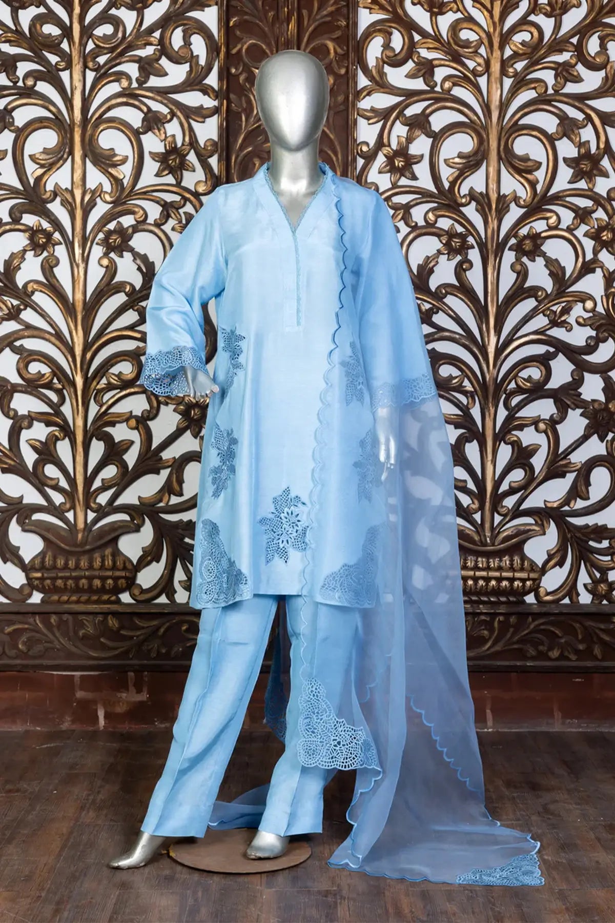 Mahveen – Luxury Korean Silk 3-Piece Suit for Eid and Festive Events