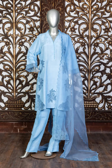 Mahveen – Luxury Korean Silk 3-Piece Suit for Eid and Festive Events
