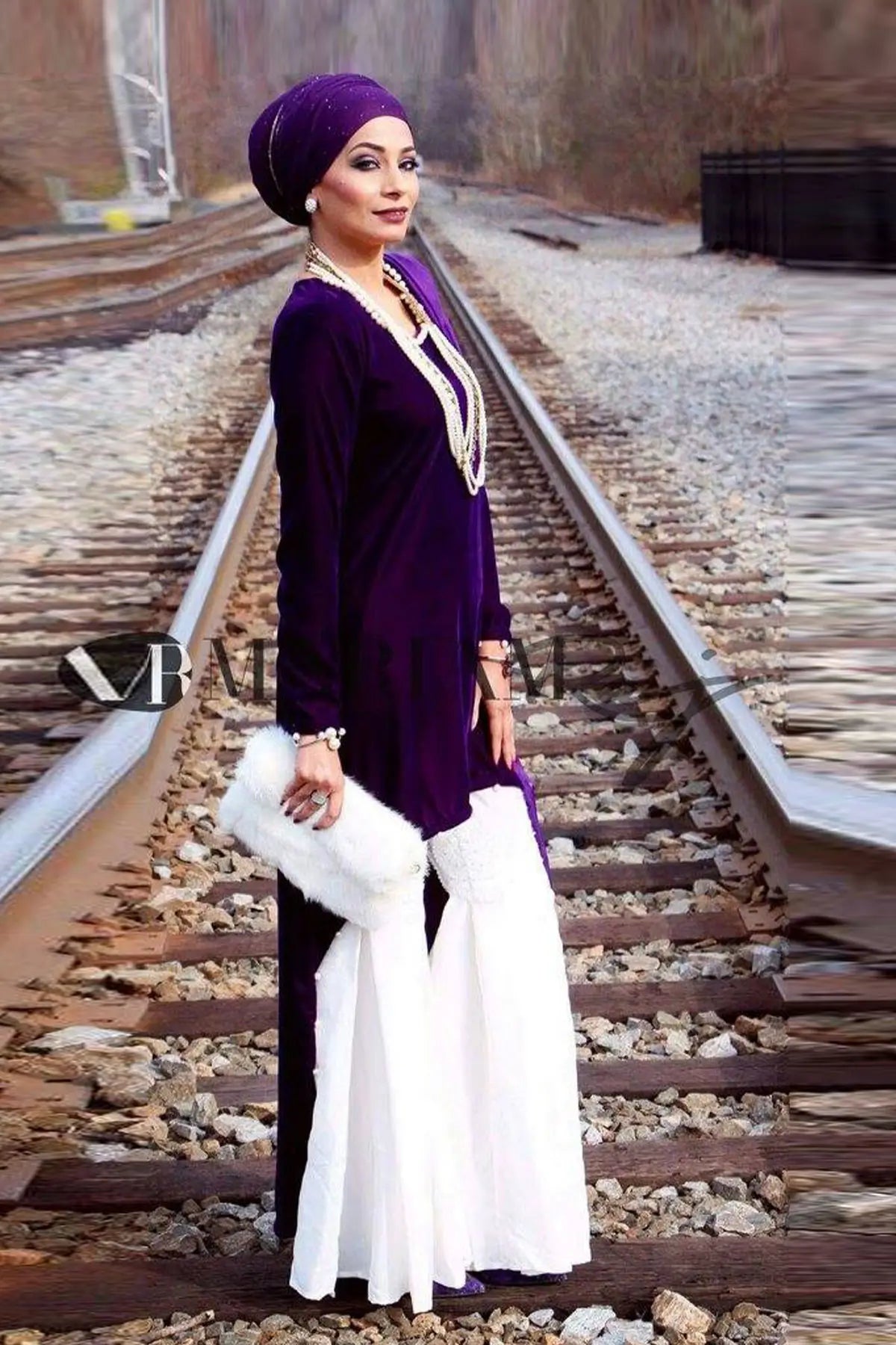 Majestic-Luxe Velvet Top and Sharara Ensemble