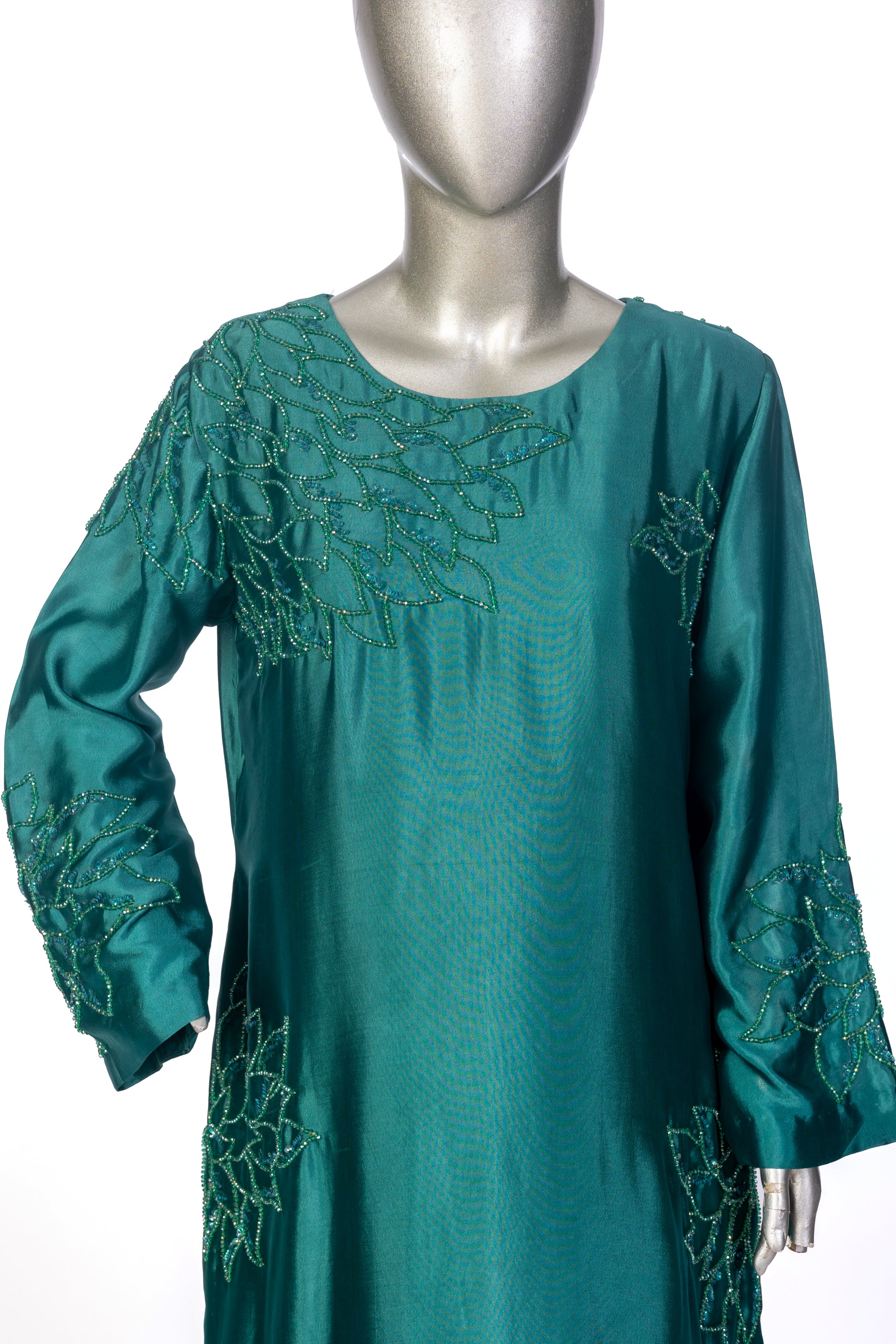 MariamRaj Pakistani Silk 3-Piece Suit with Chiffon Dupatta – Mehruk