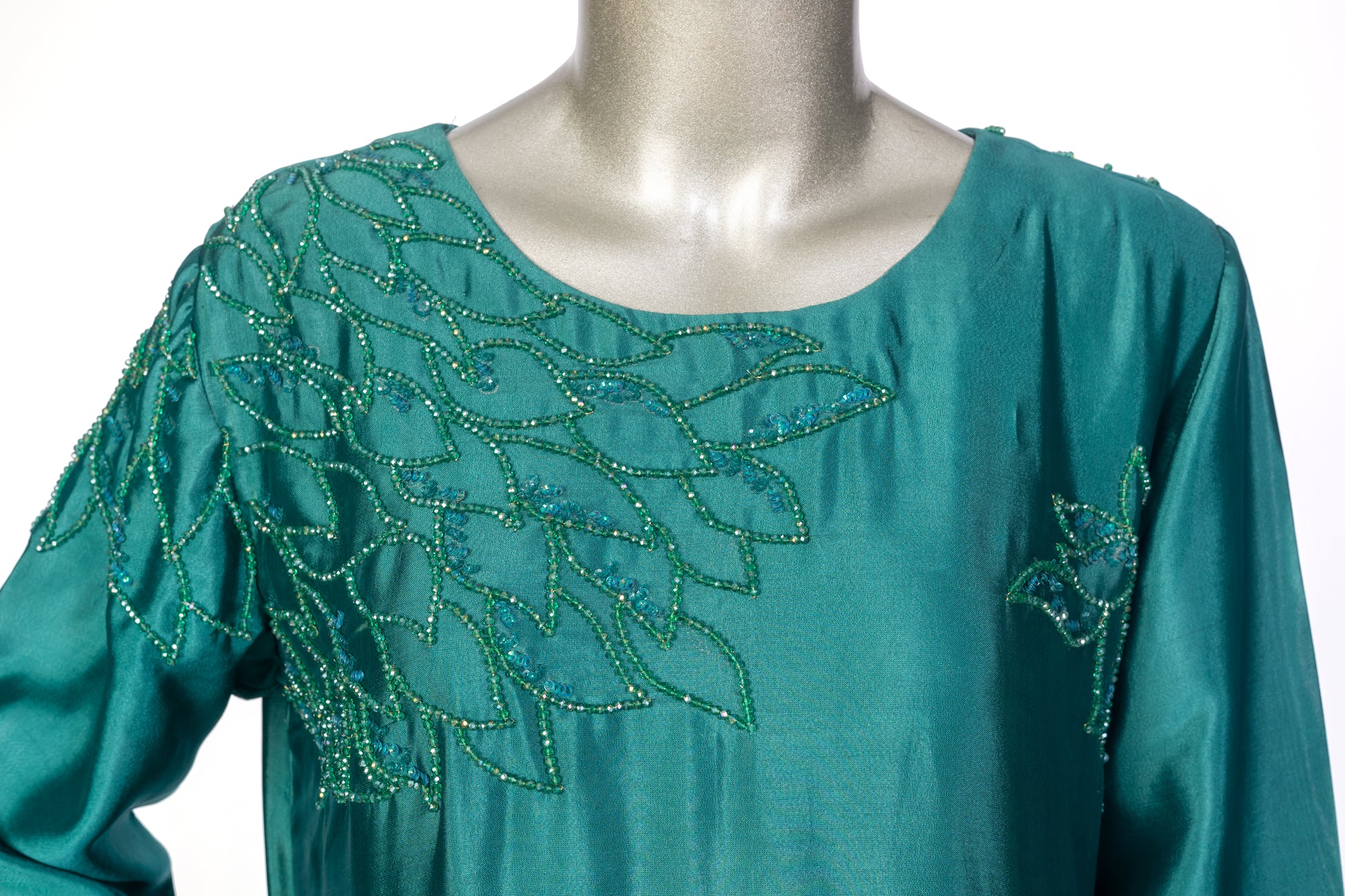 MariamRaj Pakistani Silk 3-Piece Suit with Chiffon Dupatta – Mehruk