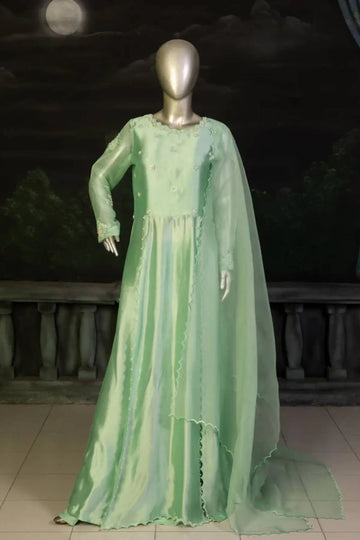 Mint Green- Trendy Pastel Anarkali Outfit for Festive Wear