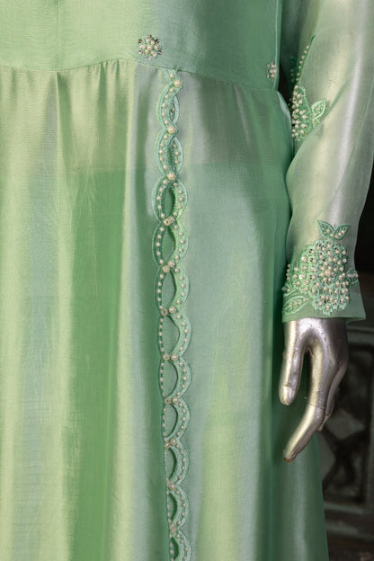 Mint Green- Trendy Pastel Anarkali Outfit for Festive Wear