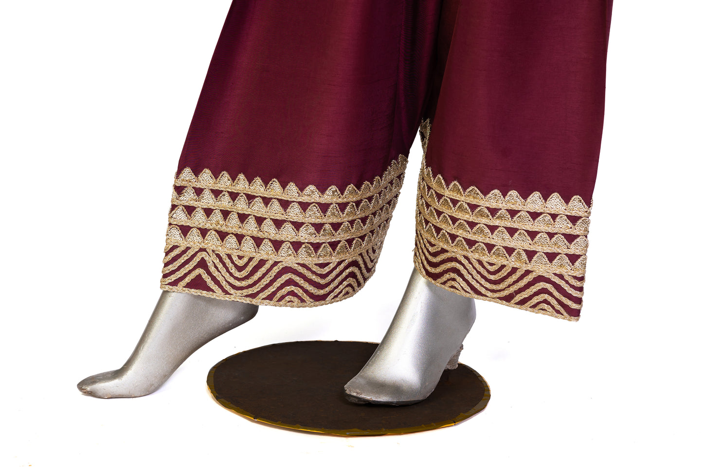 Noor– Traditional Farshi Shalwar Dress in Tea Pink & Maroon