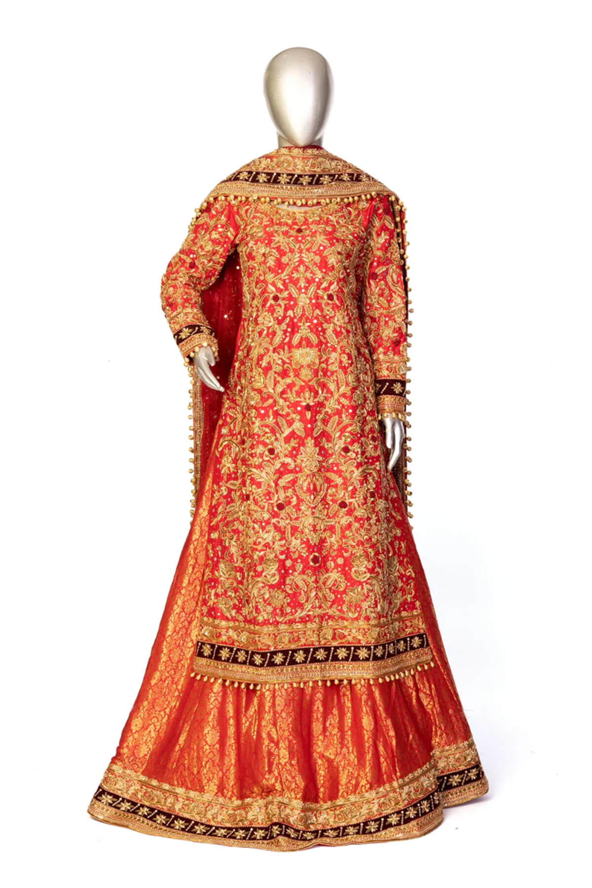 Red Royalty – Red Bridal Lehenga for Pakistani Barat | Designer Wedding Wear by MariamRaj