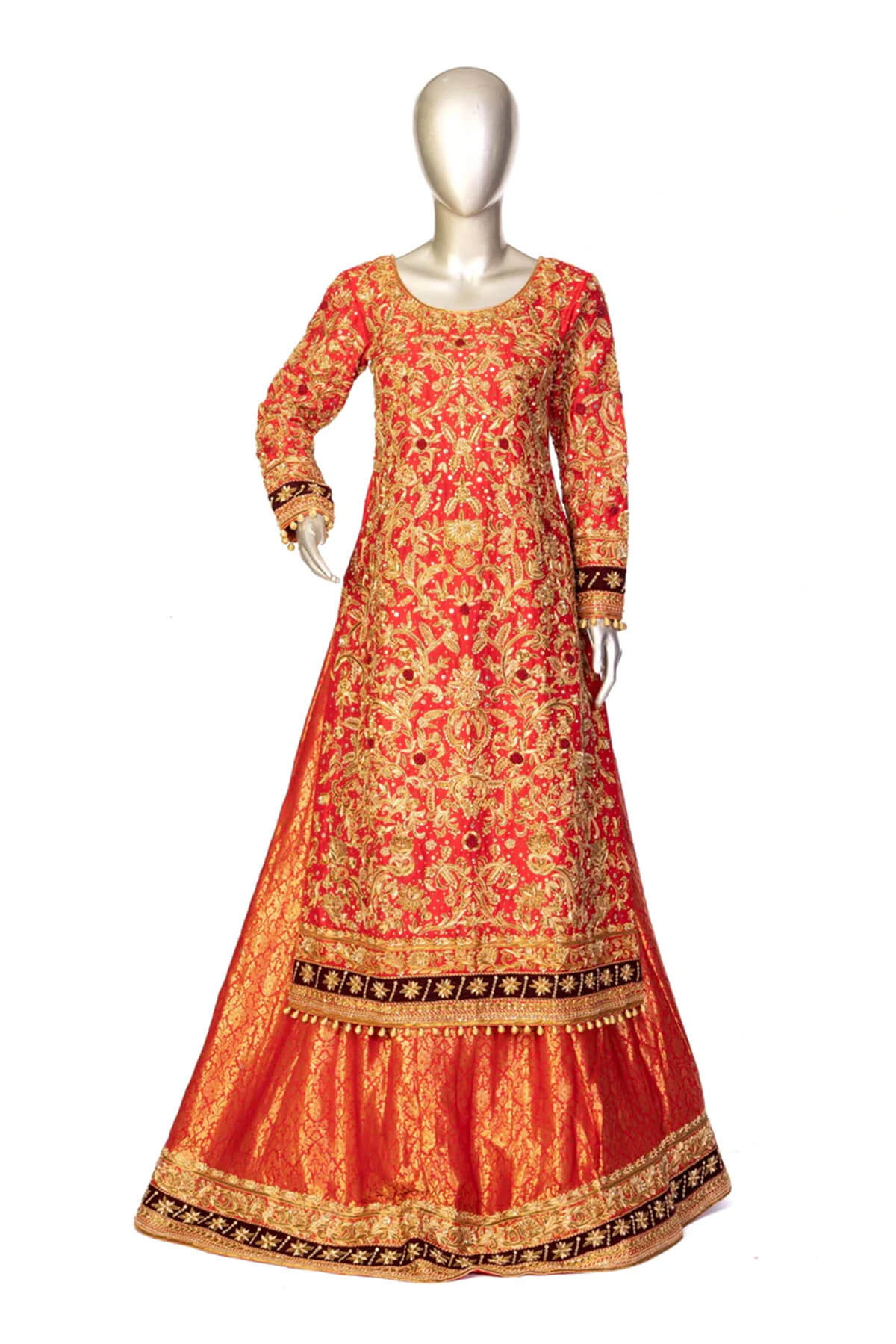 Red Royalty – Red Bridal Lehenga for Pakistani Barat | Designer Wedding Wear by MariamRaj