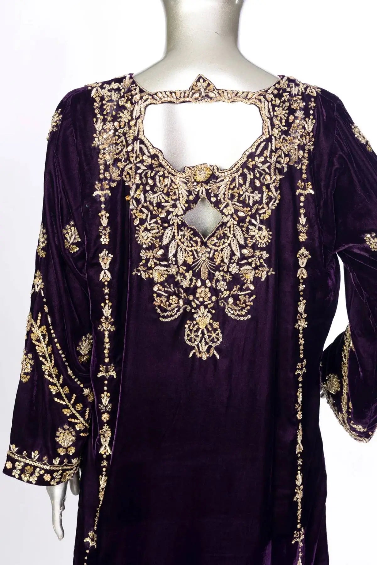 Regal Allure-Exclusive Designer Velvet Suit with Full Embroidery