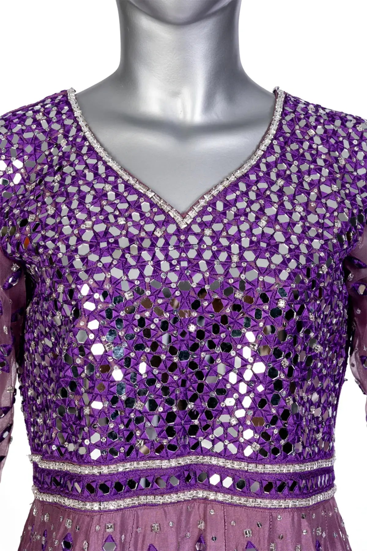 Roshni – Embellished Lilac & Purple Formal Pishwas with Organza Dupatta for Weddings